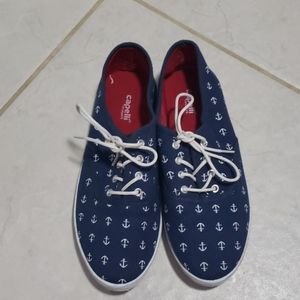 Blue&White Anchor Shoes